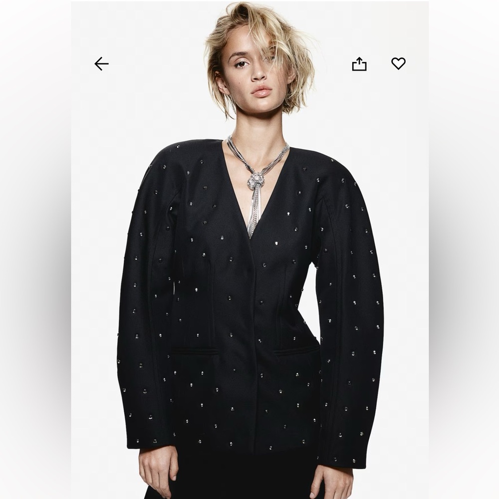 H&M  Rhinestone-Embellished Jacket - Picture 2 of 3